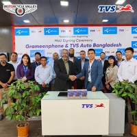 The Signing of MoU between Grameenphone and TVS Auto Bangladesh Ltd